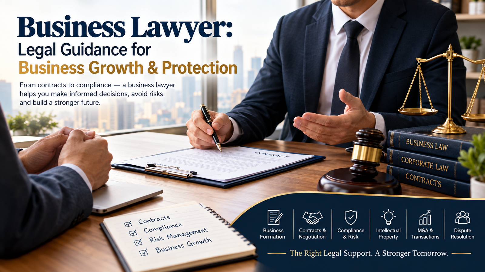 Business lawyer for legal guidance and business growth